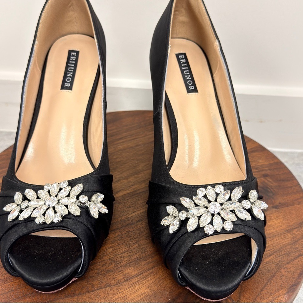 ERIJUNOR Peep Toe‎ Mid Heels sz 10